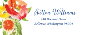 Return (Home) Address Label Citrus Garden: Citrus Garden Sorority Packet- Digital