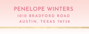 Return (Home) Address Label Gradient Confetti: Gradient Confetti Sorority Packet- Digital