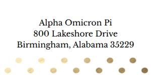Mailing Label Golden Dots: Golden Dots Sorority Packet- Digital