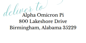 Mailing Label Elegant Script: Elegant Script Sorority Packet- Digital
