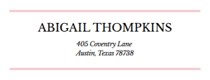 Return (Home) Address Label Soft Succulents: Soft Succulents Sorority Packet- Digital