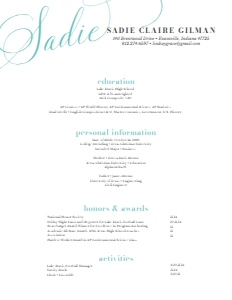 Resume Elegant Script- 2 Page: Elegant Script Sorority Packet- Digital