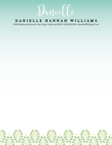 Blank Letterhead Fresh Paisley: Fresh Paisley Sorority Packet- Digital