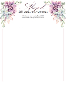 Blank Letterhead Soft Succulents: Soft Succulents Sorority Packet- Digital