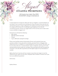 Cover Letter Soft Succulents: Soft Succulents Sorority Packet- Digital