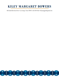 Blank Letterhead Deco Band: Deco Band Sorority Packet- Digital