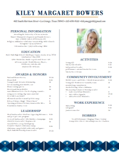 Resume Deco Band- Single Page: Deco Band Sorority Packet- Digital