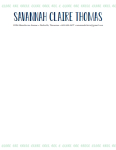 Blank Letterhead Boho Chic: Boho Chic Sorority Packet- Digital