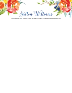 Blank Letterhead Citrus Garden: Citrus Garden Sorority Packet- Digital