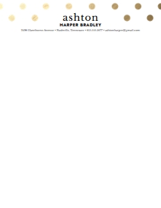 Blank Letterhead Golden Dots: Golden Dots Sorority Packet- Digital