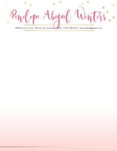 Blank Letterhead Gradient Confetti: Gradient Confetti Sorority Packet- Digital