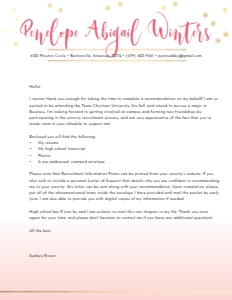 Cover Letter Gradient Confetti: Gradient Confetti Sorority Packet- Digital