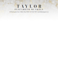 Blank Letterhead Golden Marble: Golden Marble Sorority Packet- Digital