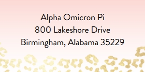 Mailing Label Golden Leopard: Golden Leopard Sorority Packet- Digital