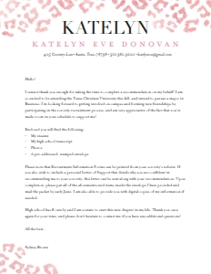 Cover Letter Cheetah Glimmer: Cheetah Glimmer Sorority Packet- Digital