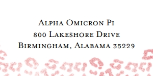 Mailing Label Cheetah Glimmer: Cheetah Glimmer Sorority Packet- Digital