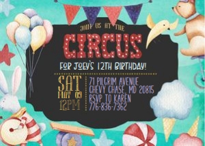 Circus Birthday 1 design preview