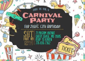 Carnival Party Birthday 1 design preview