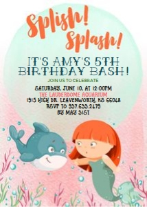 Splish Splash Birthday Bash 1 design preview