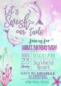 Let's Swish Our Tails Underwater design preview