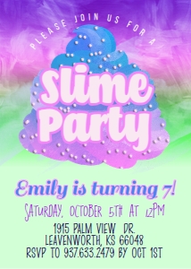Slime Party Birthday 1 design preview