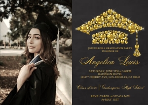 2020 Gold Graduation Cap Chalk Portrait design preview