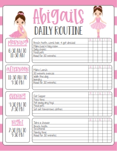 Daily Routine Ballet Girl design preview