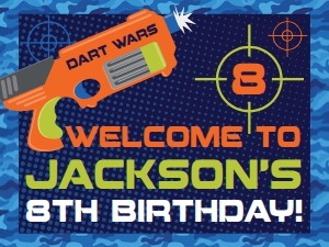 SEM-Dart Wars 24x18 Welcome Sign design preview