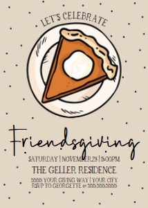 SEM-Friendgiving 5x7 invite Pie Plate design preview
