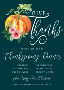 SEM-Give Thanks Thanksgiving 5x7 Invite Pumpkin-2: SEM-Give Thanks Thanksgiving 5x7 Invite Pumpkin-2