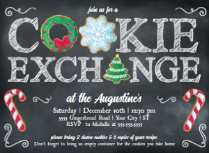 SEM-Cookie Exchange-chalkboard-7x5 horiz invite design preview