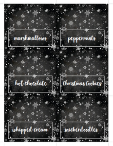 SEM-Snowflakes-Cookies Cocoa-Food Labels design preview