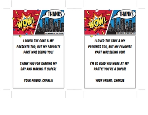SEM-Superhero-Thank you Note-Blue Red Yellow design preview