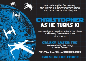 SEM-Star Wars Rogue One Invite 7x5 horizontal-BLUE design preview