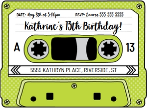 SEM-Cassette 7x5 Invite-GREEN design preview