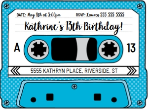 SEM-Cassette 7x5 Invite-BLUE design preview