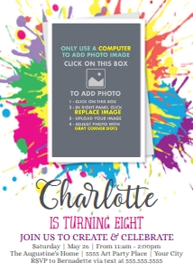 SEM-ART Party Photo Invite-5x7 design preview