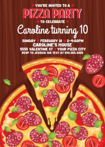 SEM-Pizza Party-Pizza Slice-V4- 5x7 Invite: SEM-Pizza Party-Pizza Slice-V4- 5x7 Invite