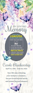 SEM-Butterfly Lilac-Memory BOOKMARK - 2.5x7 design preview