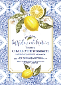 SEM-Tuscan Lemon-BIRTHDAY Invite-5x7 design preview