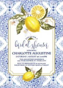 SEM-Tuscan Lemon-BRIDAL SHOWER Invite-5x7 design preview