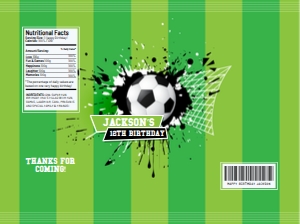 SEM-SOCCER PARTY Chip Bag Label/Wrap design preview