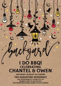 SEM-Backyard Party-I DO BBQ-Shower Invite 5x7 design preview