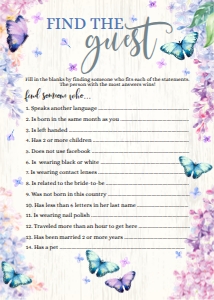 SEM-Butterfly Lilac-BRIDAL Shower-Find the Guest-GAME: SEM-Butterfly Lilac-BRIDAL Shower GAMES-GROUP 1