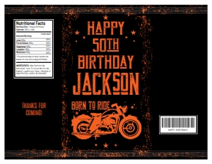 SEM-Motorcycle Party Chip Bag-Birthday design preview