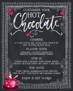 SEM-Hot Chocolate Sign/Menu 16x20 - Valentine design preview