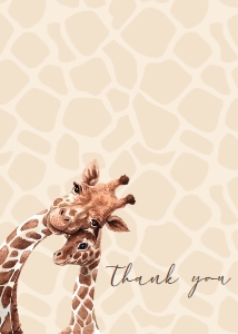 SEM-Giraffe-Thank You Note/Card-Folded 5x7 design preview