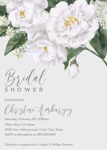 SEM-White Rose 5x7 invite-BRIDAL SHOWER-V2 design preview