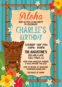 SEM-LUAU Party-Invite-Orange: SEM-LUAU Party-Invite-Orange