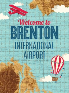 SEM-Airplane Party Welcome 18x24 Sign: SEM-Airplane Party Welcome 18x24 Sign
